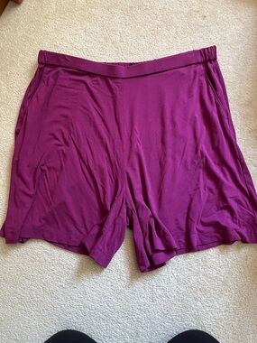 J Jill sz L Plum Purple Flowing Loose Shorts